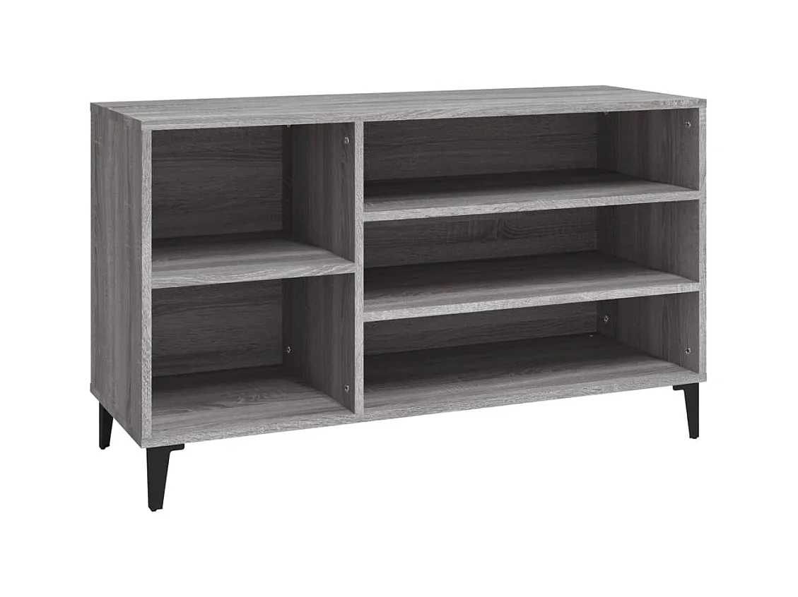 Sonoma grijze schoenenkast 102x36x60 cm Technisch hout