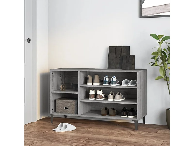 Schuhschrank Sonoma grau 102x36x60 cm Holzwerkstoff