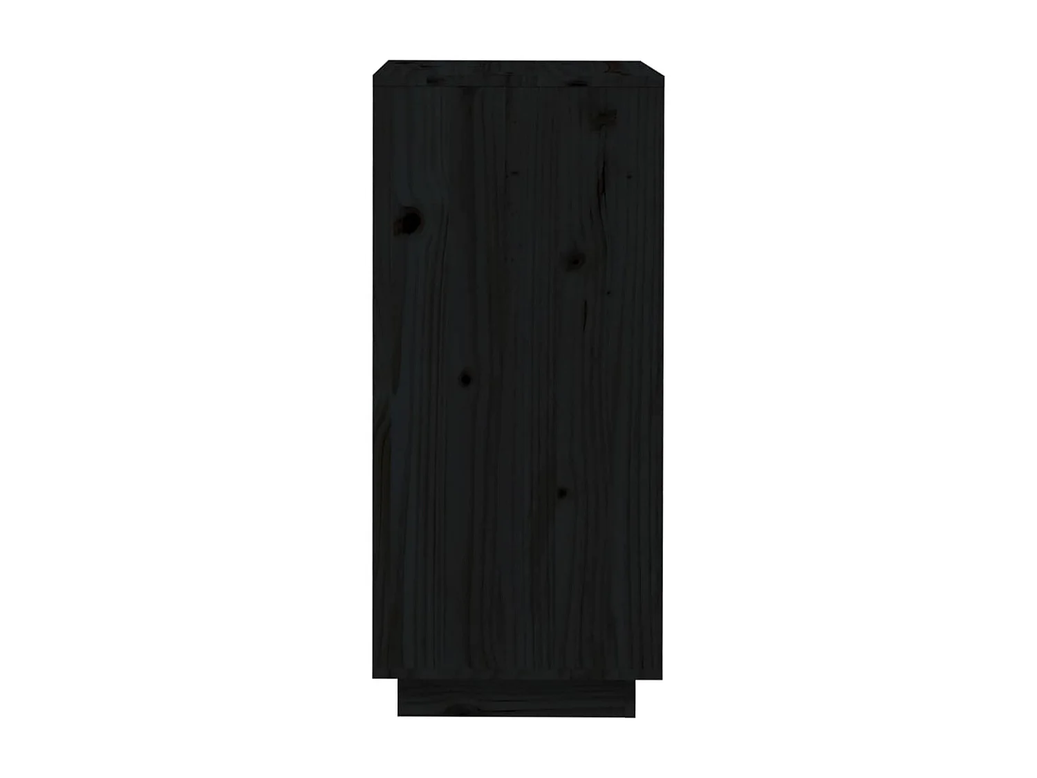 Scarpiera nera 35x35x80 cm Legno massello di pino