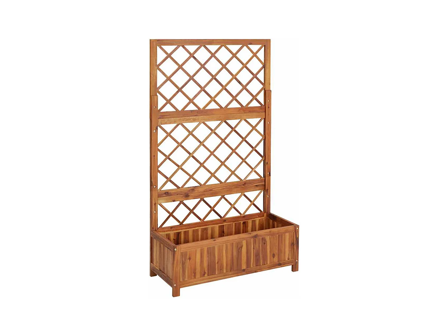 Verhoogd bed met trellis 85x38x150 cm Massief acaciahout