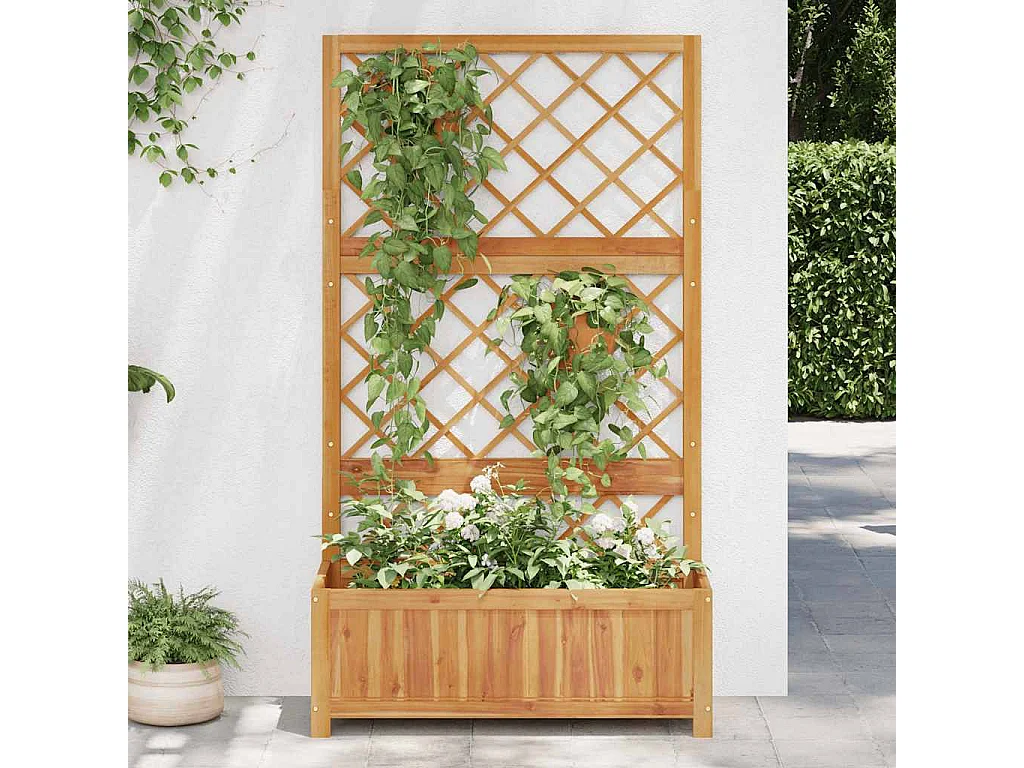 Lit surélevé avec treillis 85x38x150 cm Bois massif d'acacia