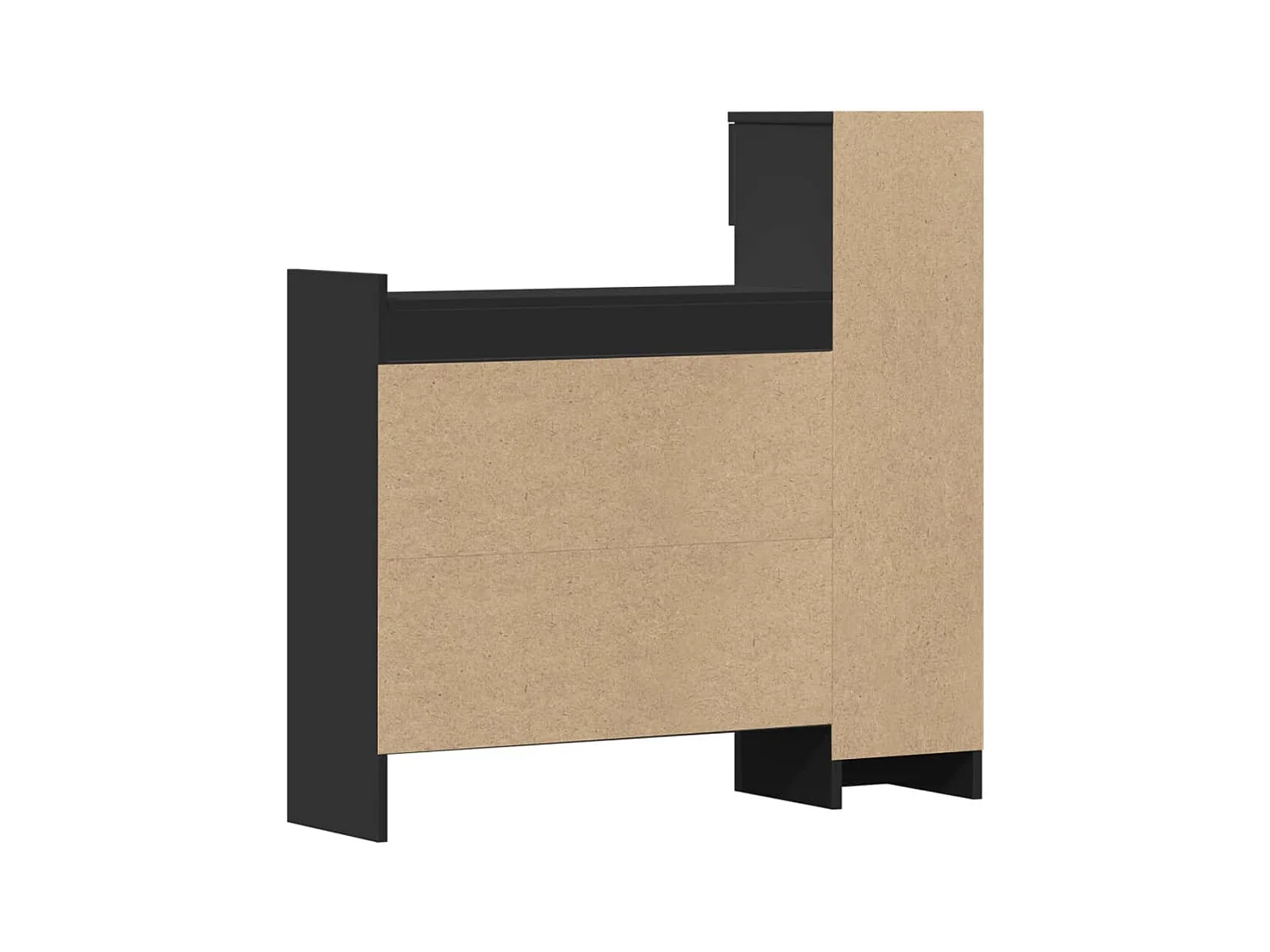 Zwarte schoenenkast 100,5x28x100 cm bewerkt hout