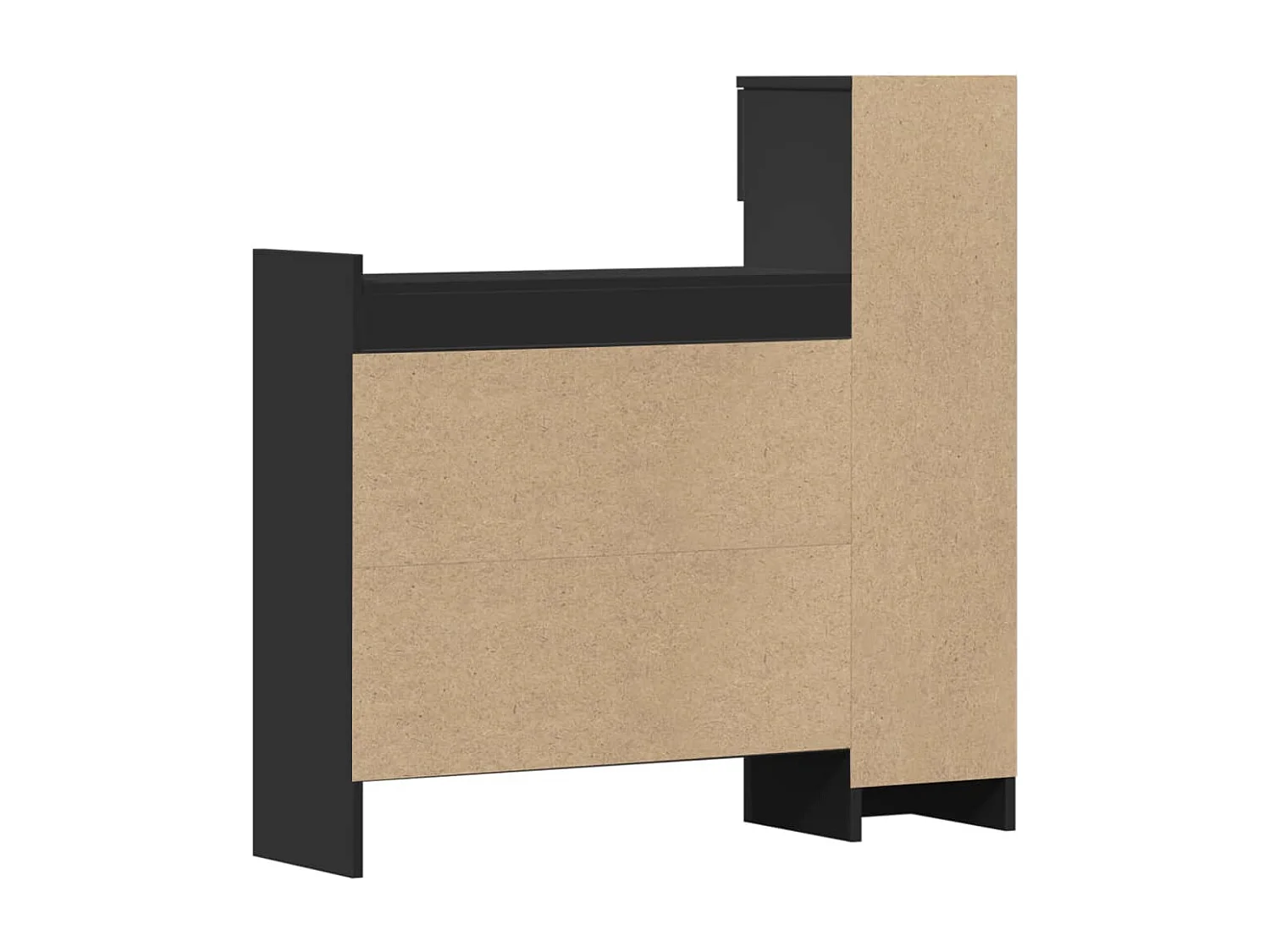 Zapatero negro 100,5x28x100 cm madera contrachapada