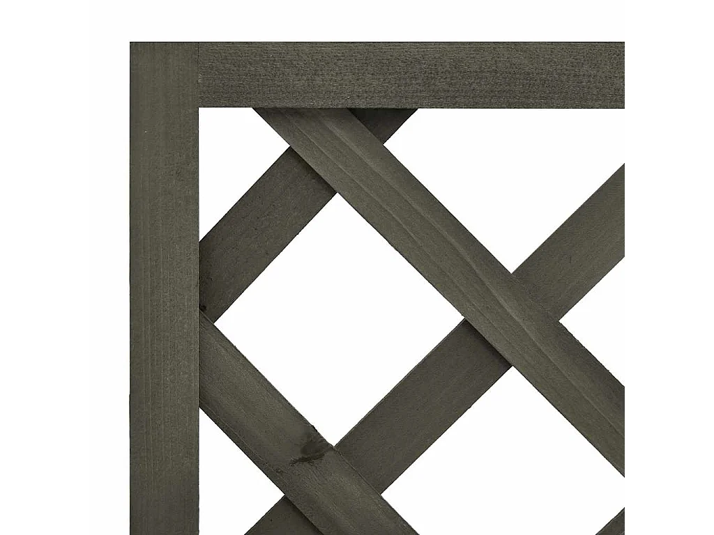 Tuintrellis plantenbak grijs 50x25x90 cm dennenhout