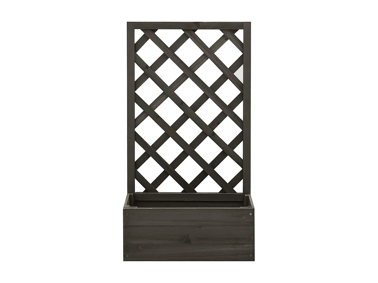 Jardinière à treillis de jardin Gris 50x25x90 cm Bois de sapin