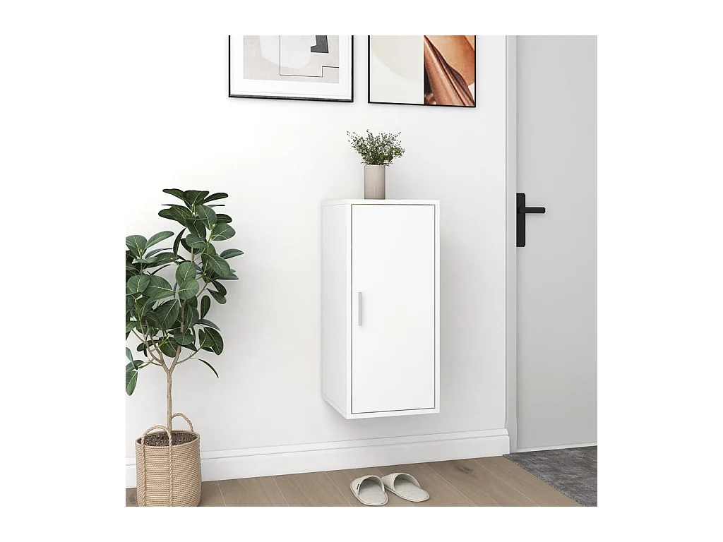 Armoire à chaussures Blanc 32x35x70 cm Bois d’ingénierie