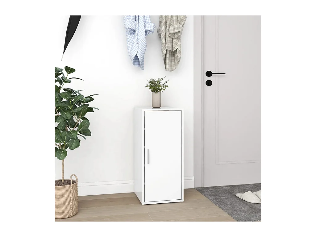 Armoire à chaussures Blanc 32x35x70 cm Bois d’ingénierie