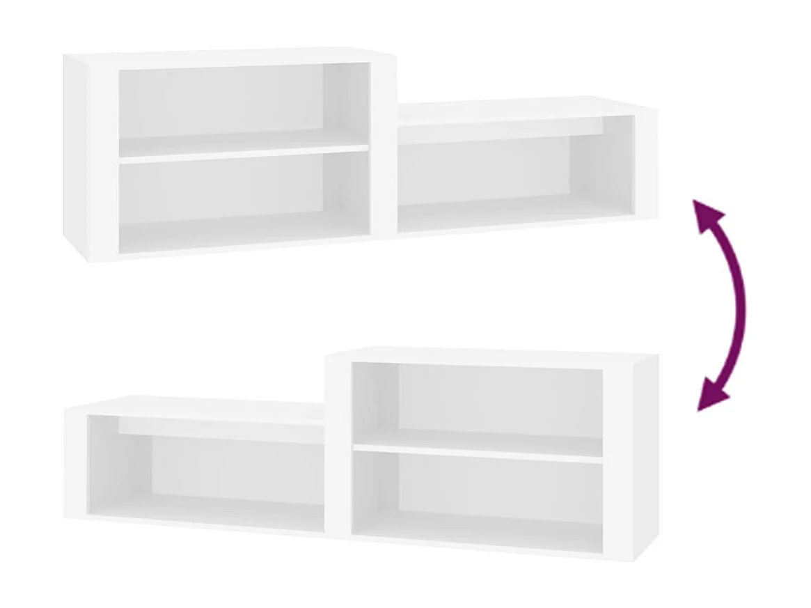 Armoire à chaussures Blanc 150x35x45 cm Bois d'ingénierie