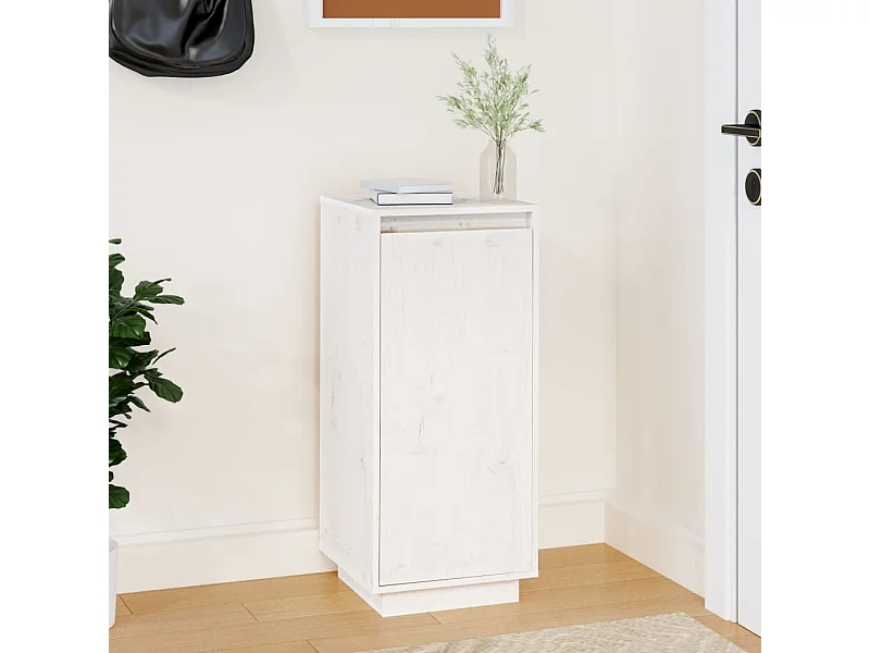 Armoire à chaussures Blanc 35x35x80 cm Bois de pin massif