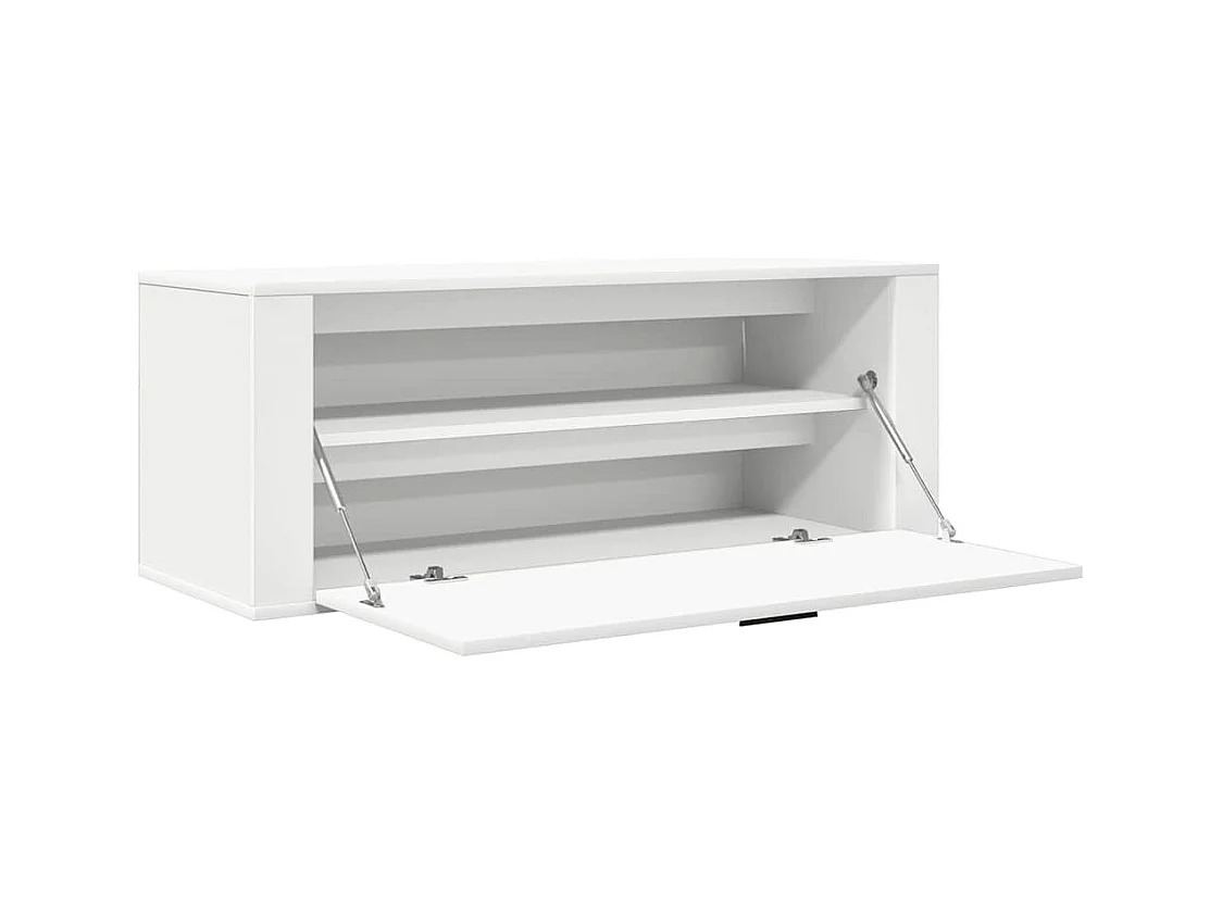 Armoire à chaussures murale Blanc 100x35x38cm Bois d'ingénierie
