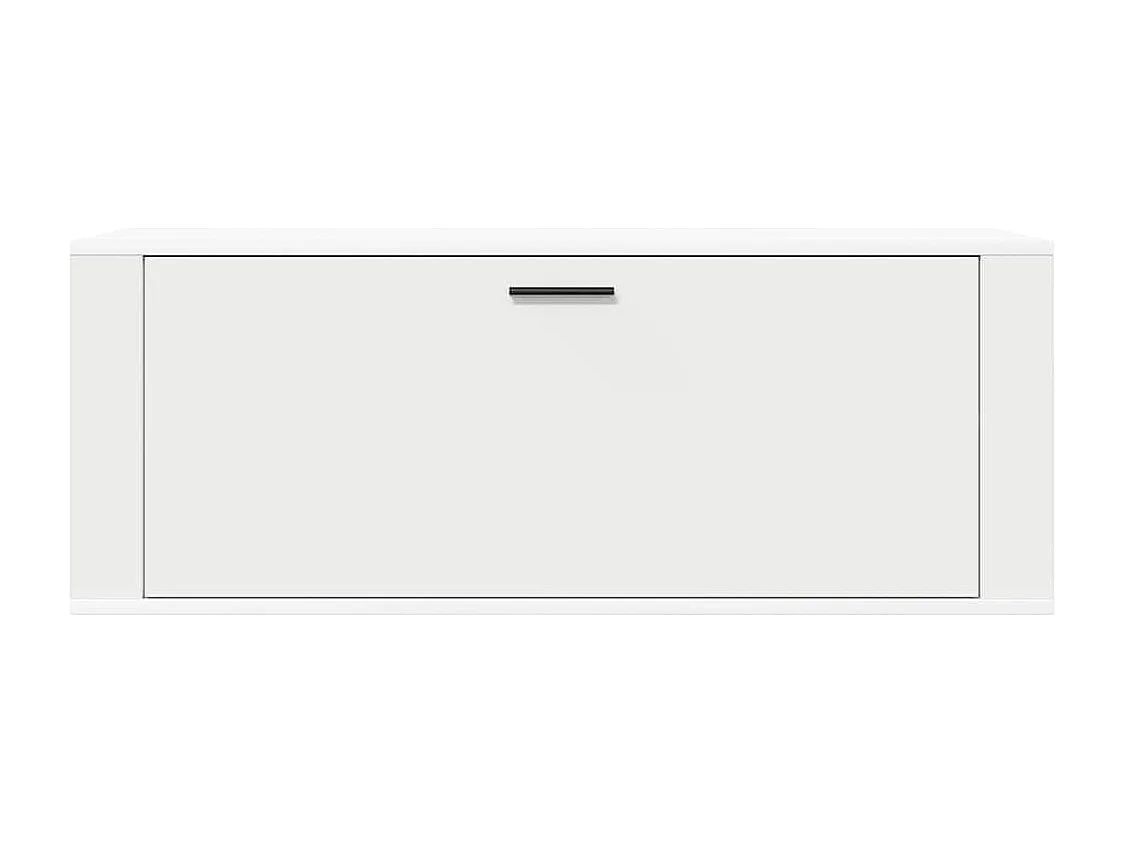 Wandmontierter Schuhschrank Weiß 100x35x38cm Holzwerkstoff