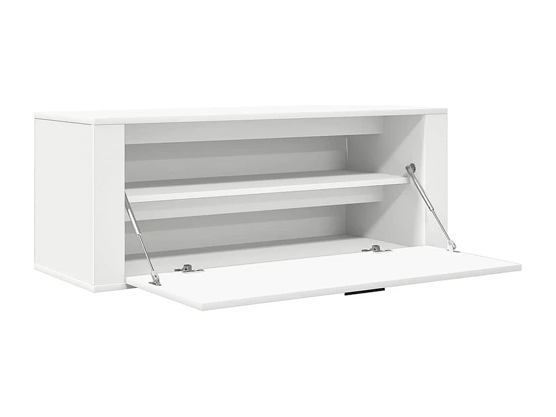 Wandmontierter Schuhschrank Weiß 100x35x38cm Holzwerkstoff