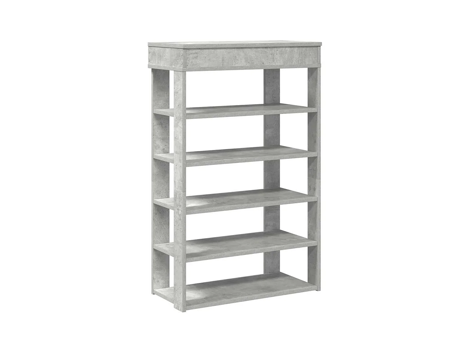 Étagère à chaussures gris béton 60x30x98 cm bois d'ingénierie