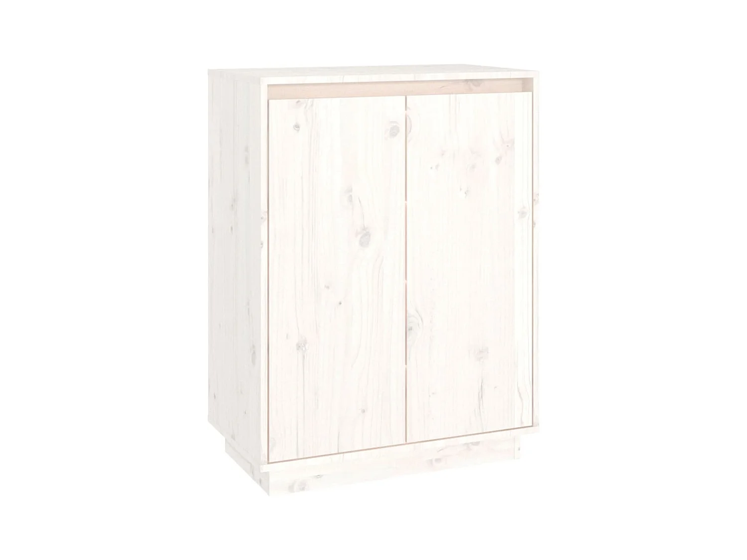 Armoire à chaussures Blanc 60x35x80 cm Bois de pin massif