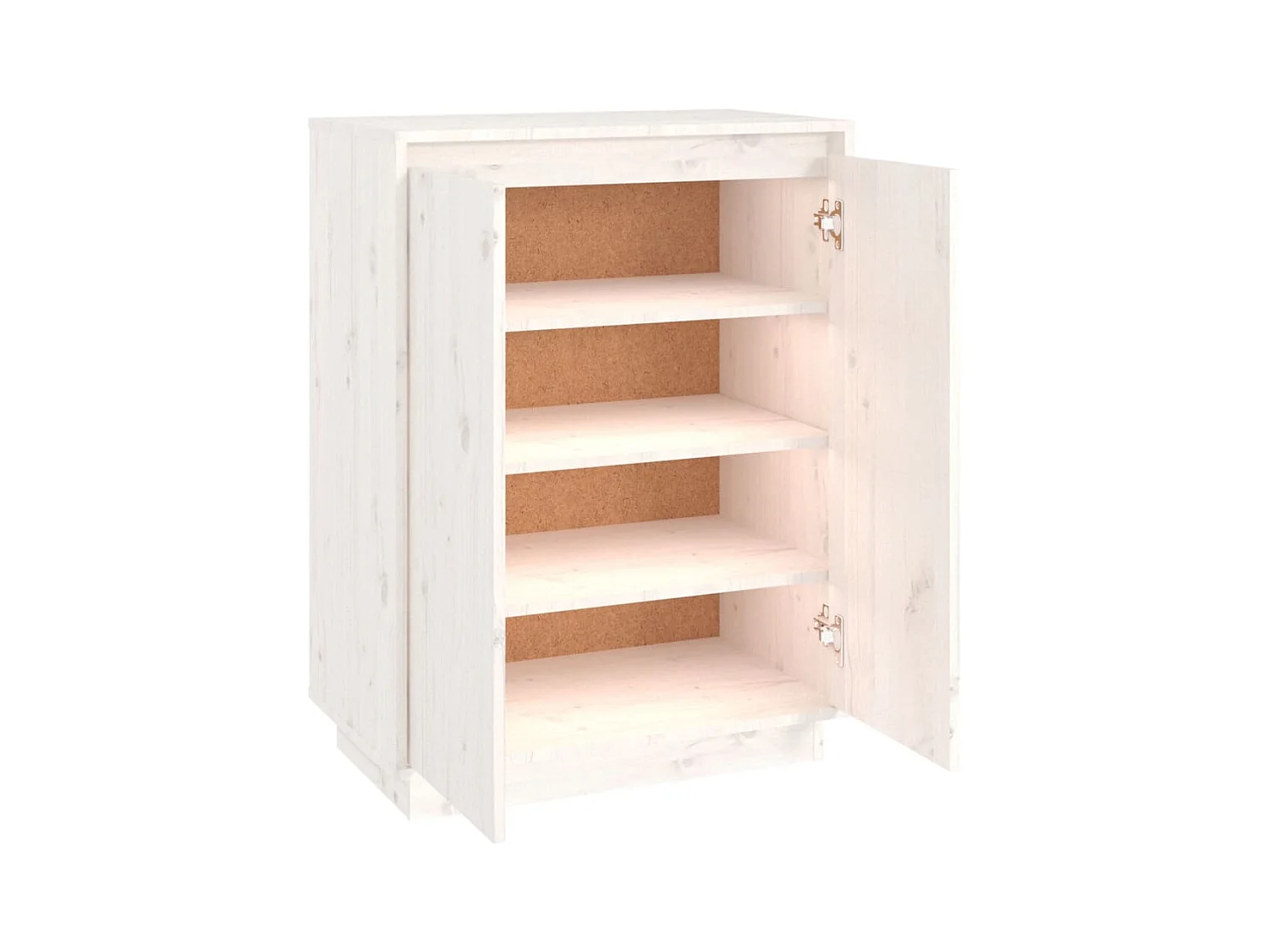 Armoire à chaussures Blanc 60x35x80 cm Bois de pin massif