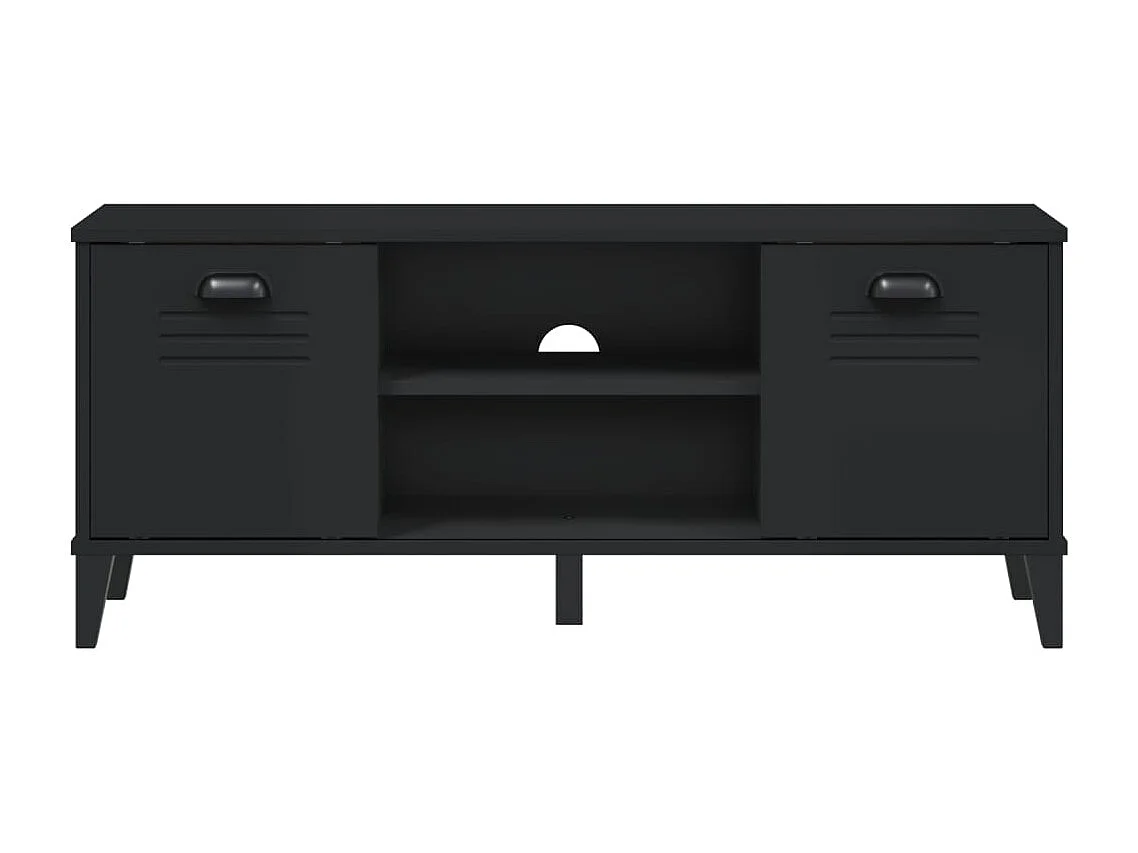 Banco zapatero negro 106x35x45 cm madera maciza de pino