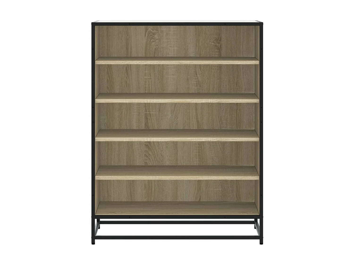 Armoire à chaussures chêne sonoma bois d'ingénierie et métal