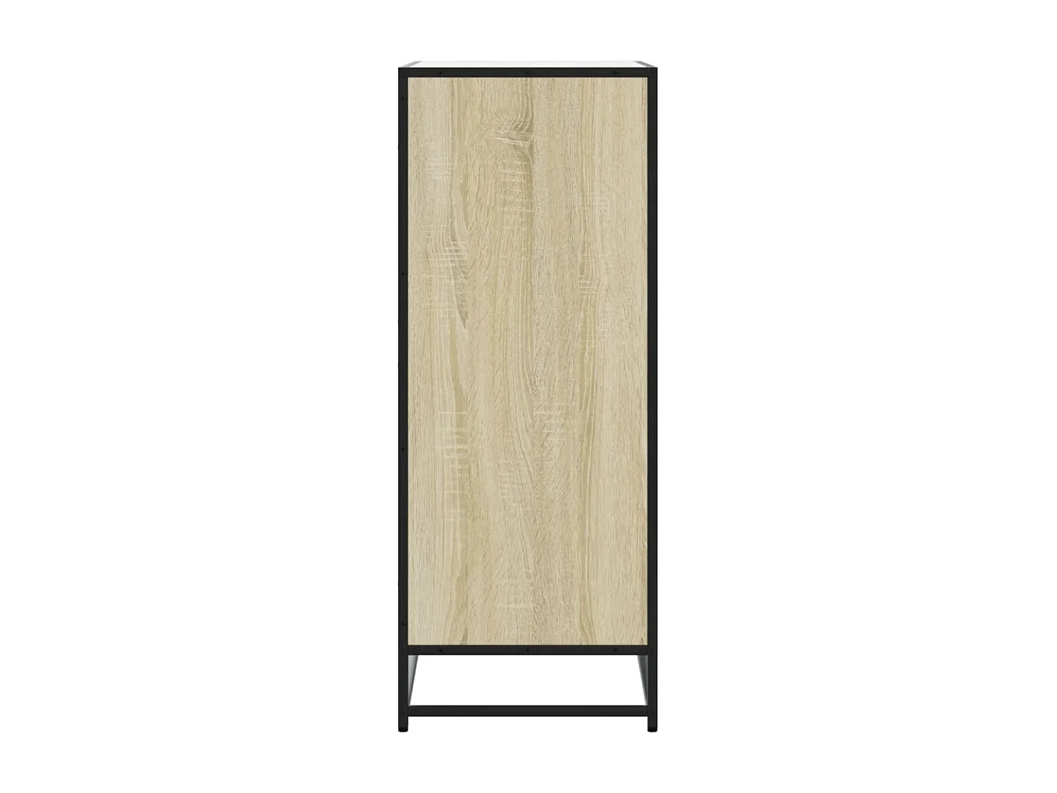 Armoire à chaussures chêne sonoma bois d'ingénierie et métal