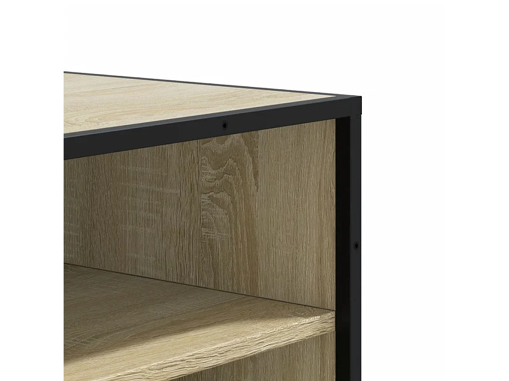 Armoire à chaussures chêne sonoma bois d'ingénierie et métal