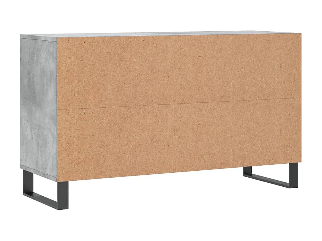 Betongrijze schoenenkast 102x36x60 cm bewerkt hout