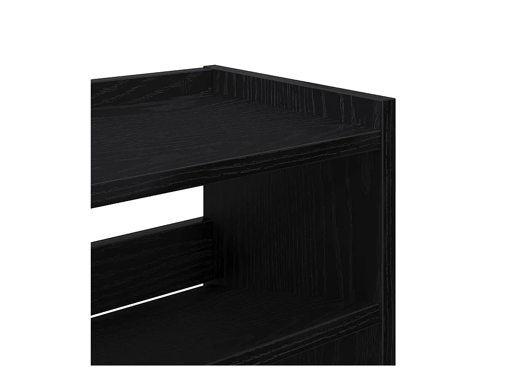 Étagère à chaussures noir 80x25x81 cm bois d'ingénierie