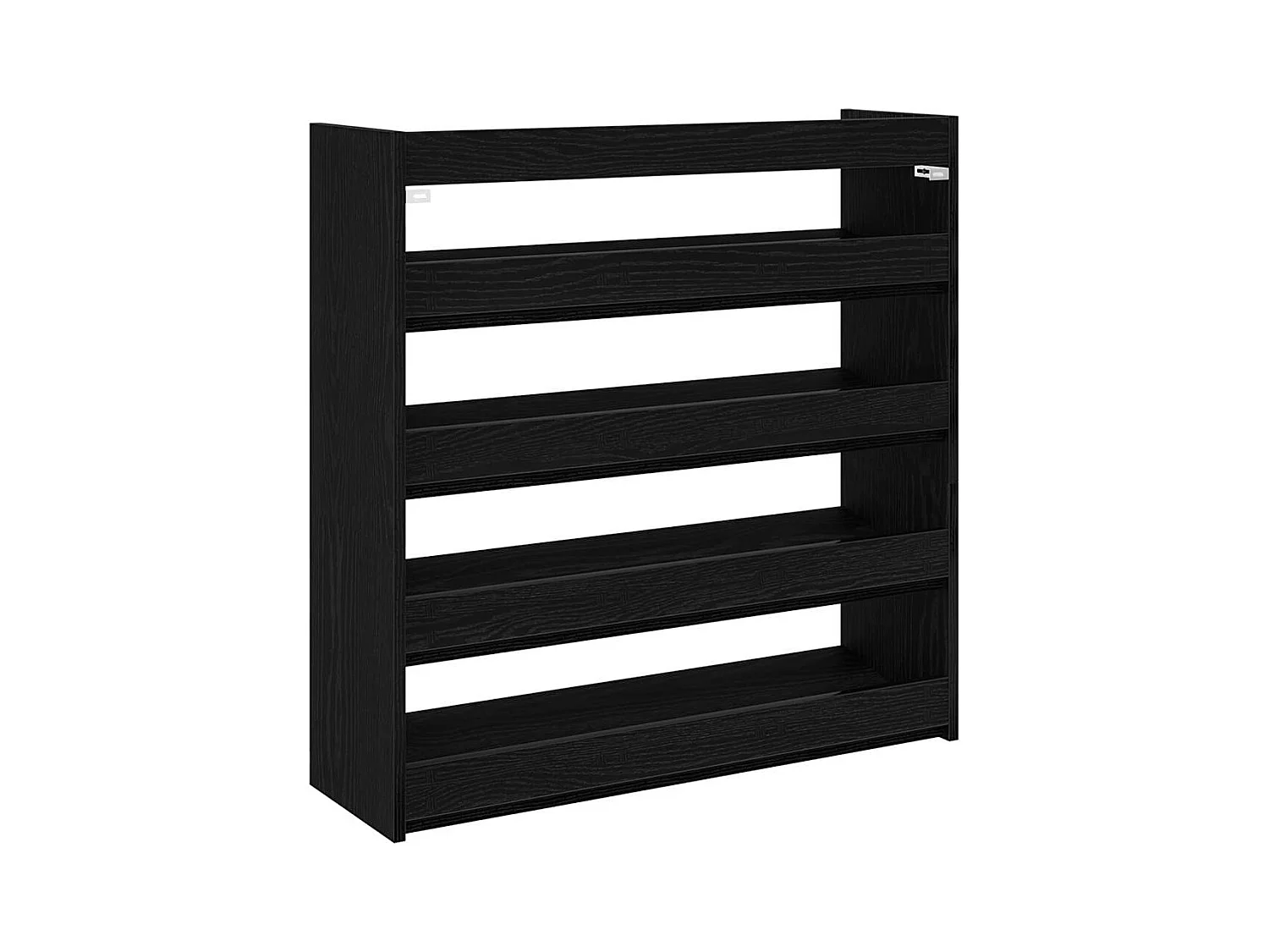 Étagère à chaussures noir 80x25x81 cm bois d'ingénierie