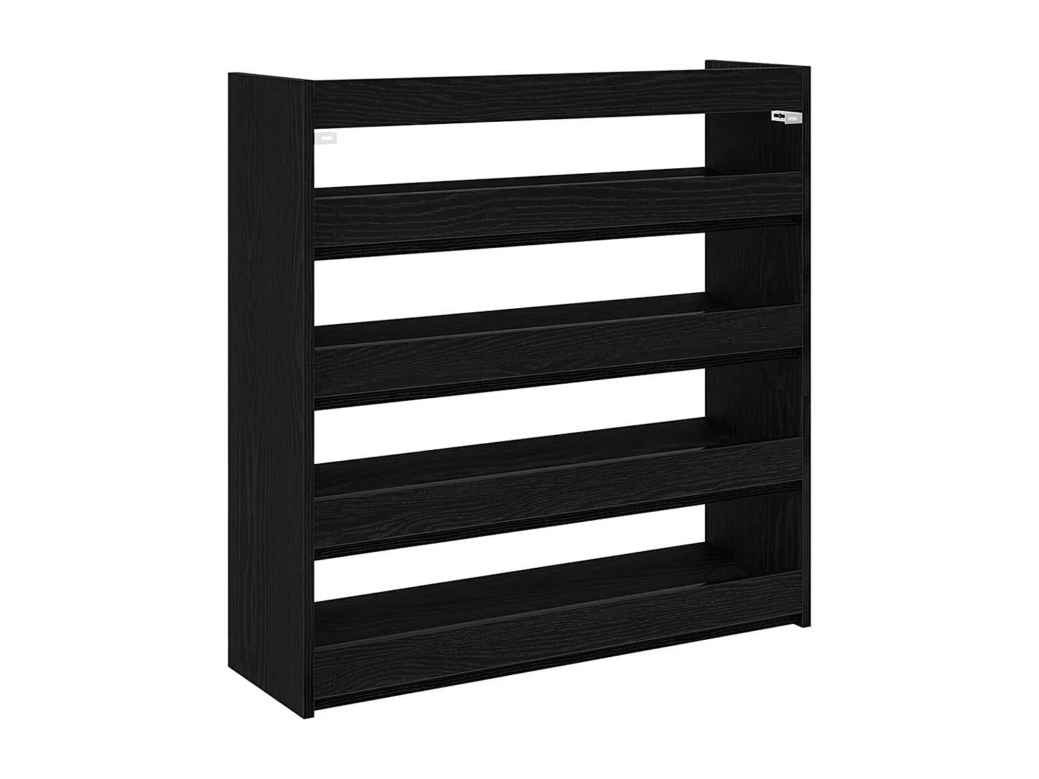 Étagère à chaussures noir 80x25x81 cm bois d'ingénierie