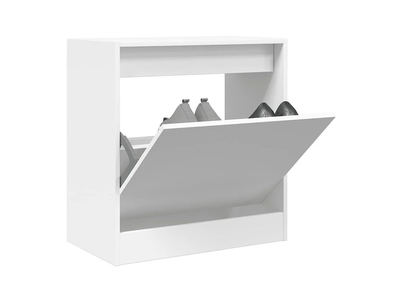 Armoire à chaussures blanc 60x34x63,5 cm bois d'ingénierie