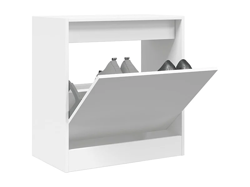 Scarpiera bianca 60x34x63,5 cm in legno ingegnerizzato