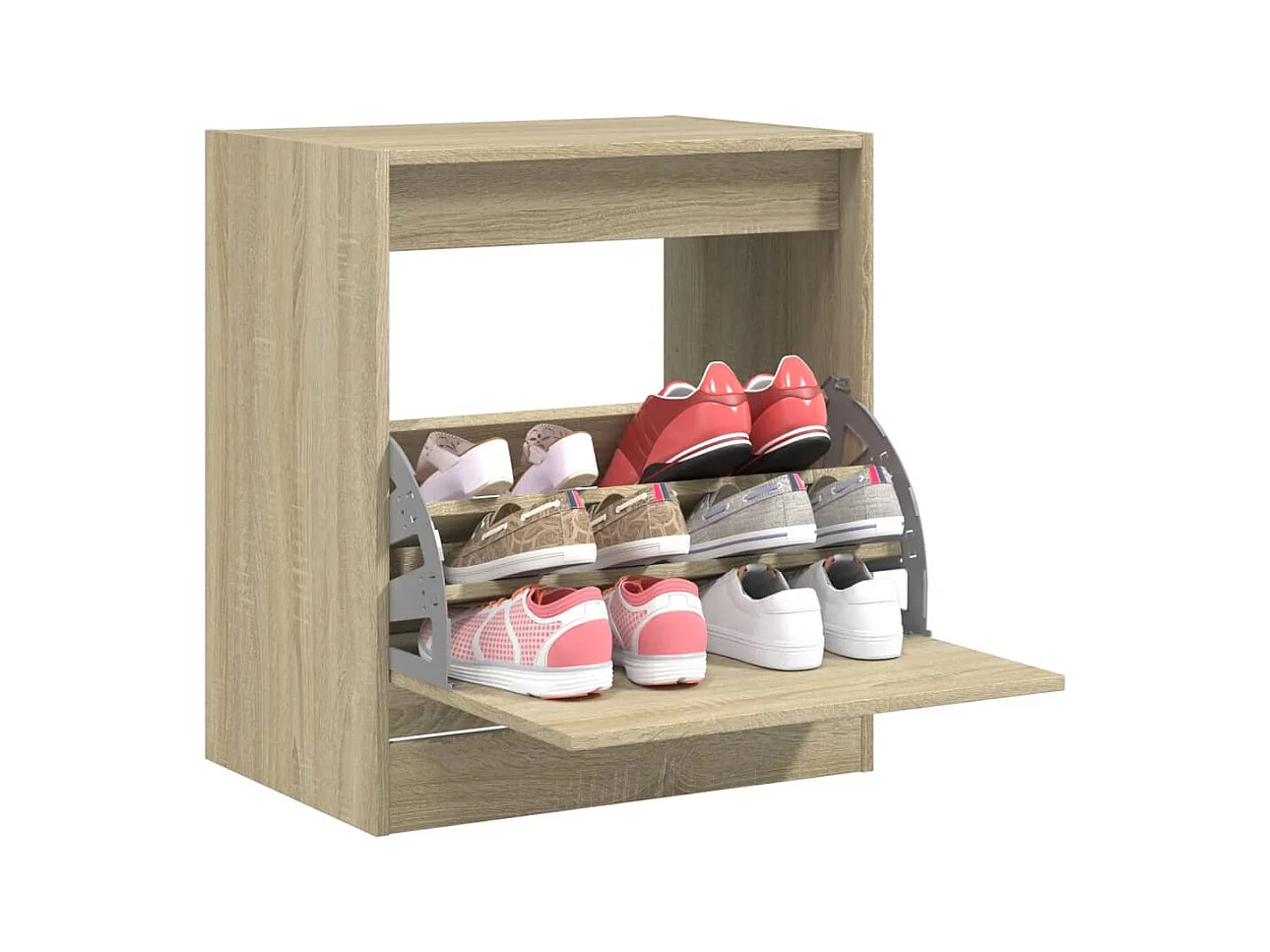 Armoire à chaussures chêne sonoma 60x42x69 cm bois d'ingénierie