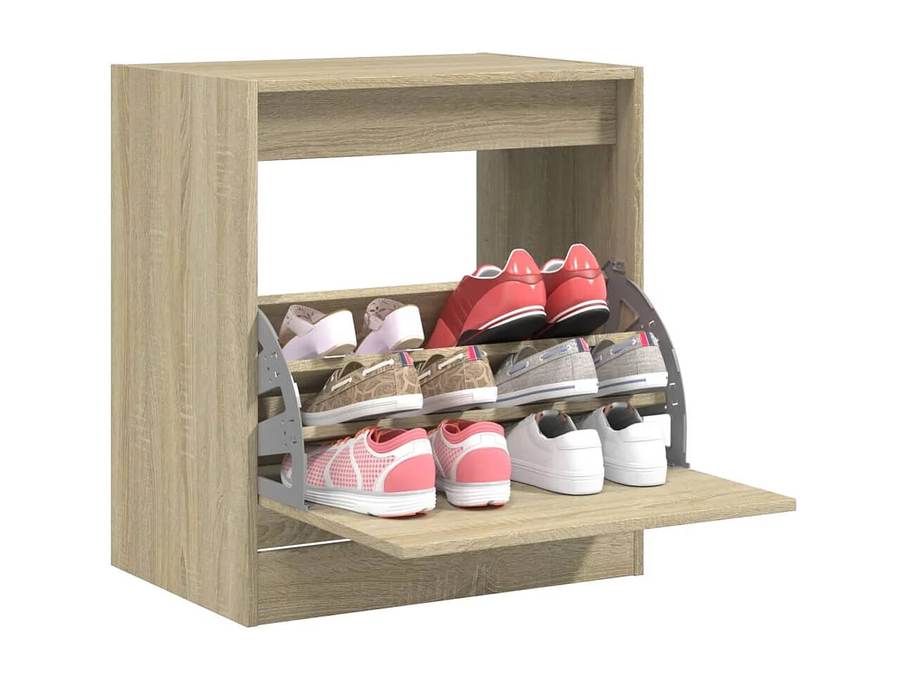 Scarpiera in rovere Sonoma 60x42x69 cm in legno ingegnerizzato