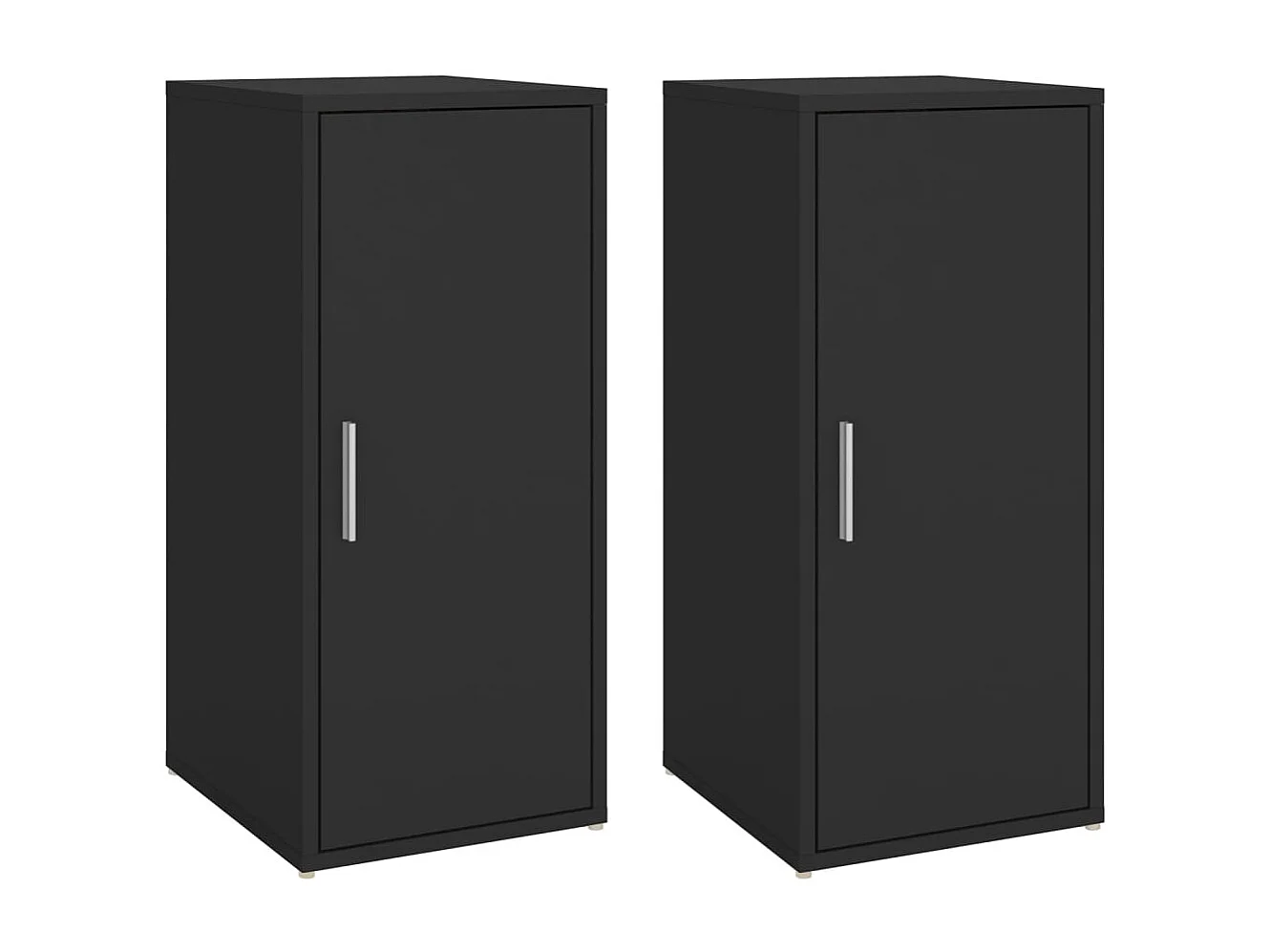 Armoires à chaussures 2 pcs Noir 32x35x70 cm Aggloméré