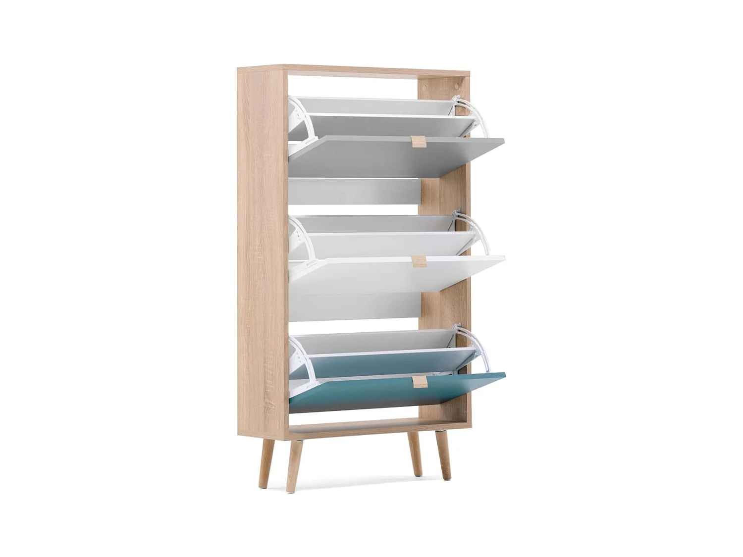 Armoire à chaussures C-uba 42 Chêne Sonoma et tricolore