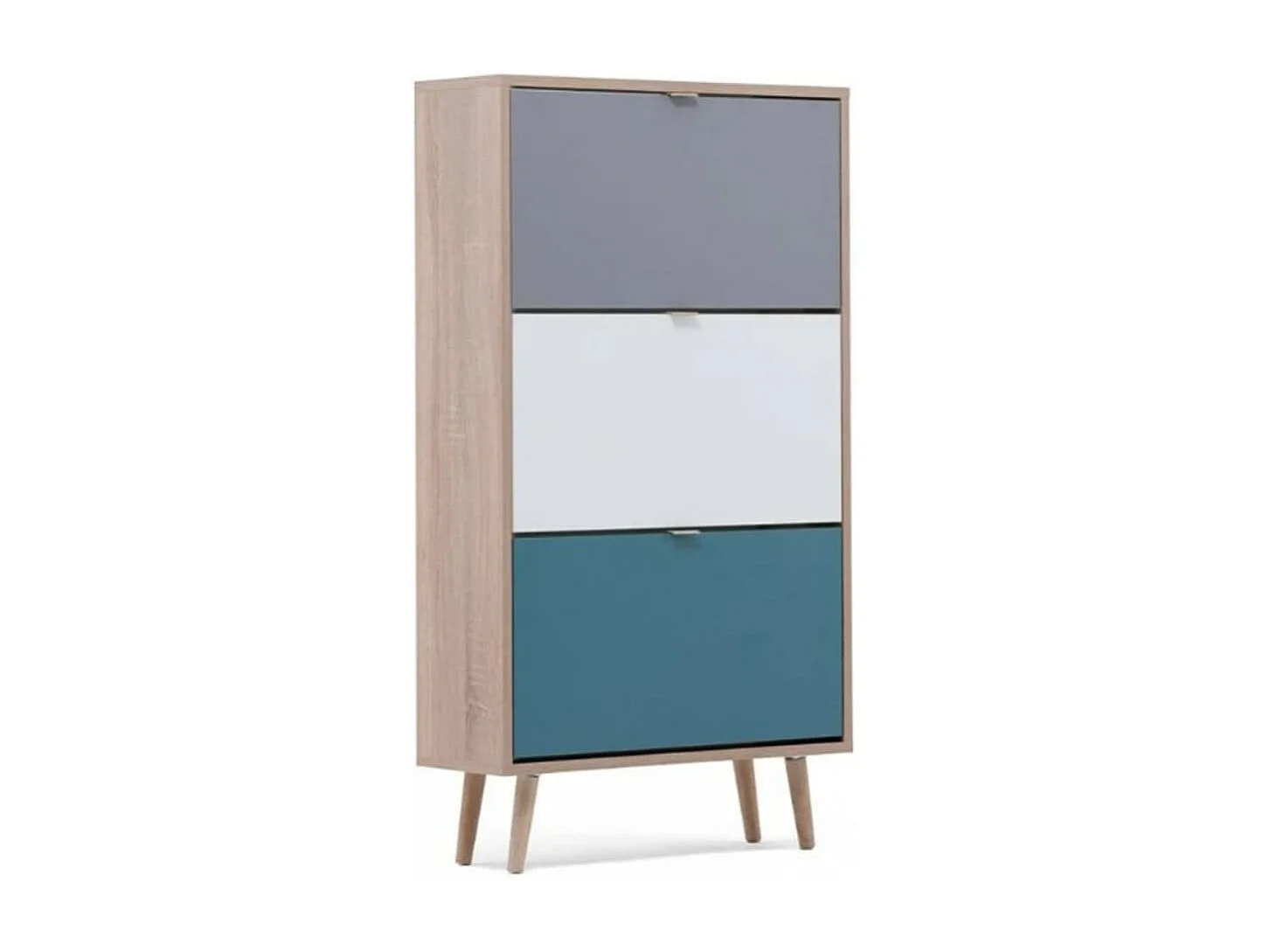 Armoire à chaussures C-uba 42 Chêne Sonoma et tricolore