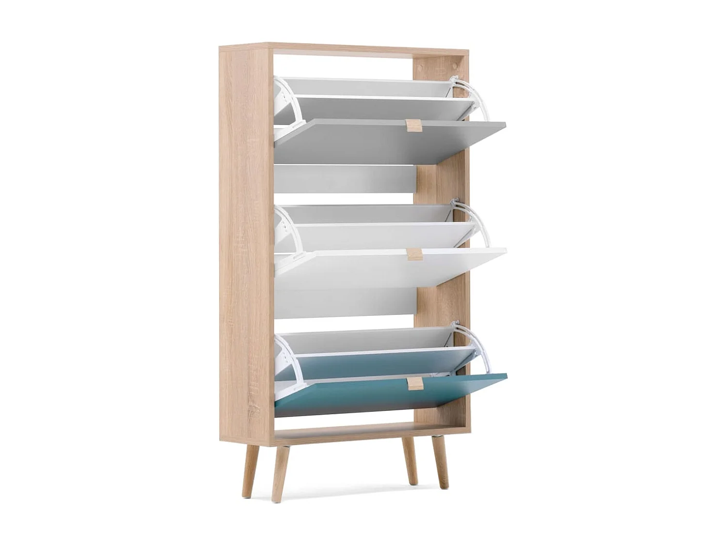 Armoire à chaussures C-uba 42 Chêne Sonoma et tricolore