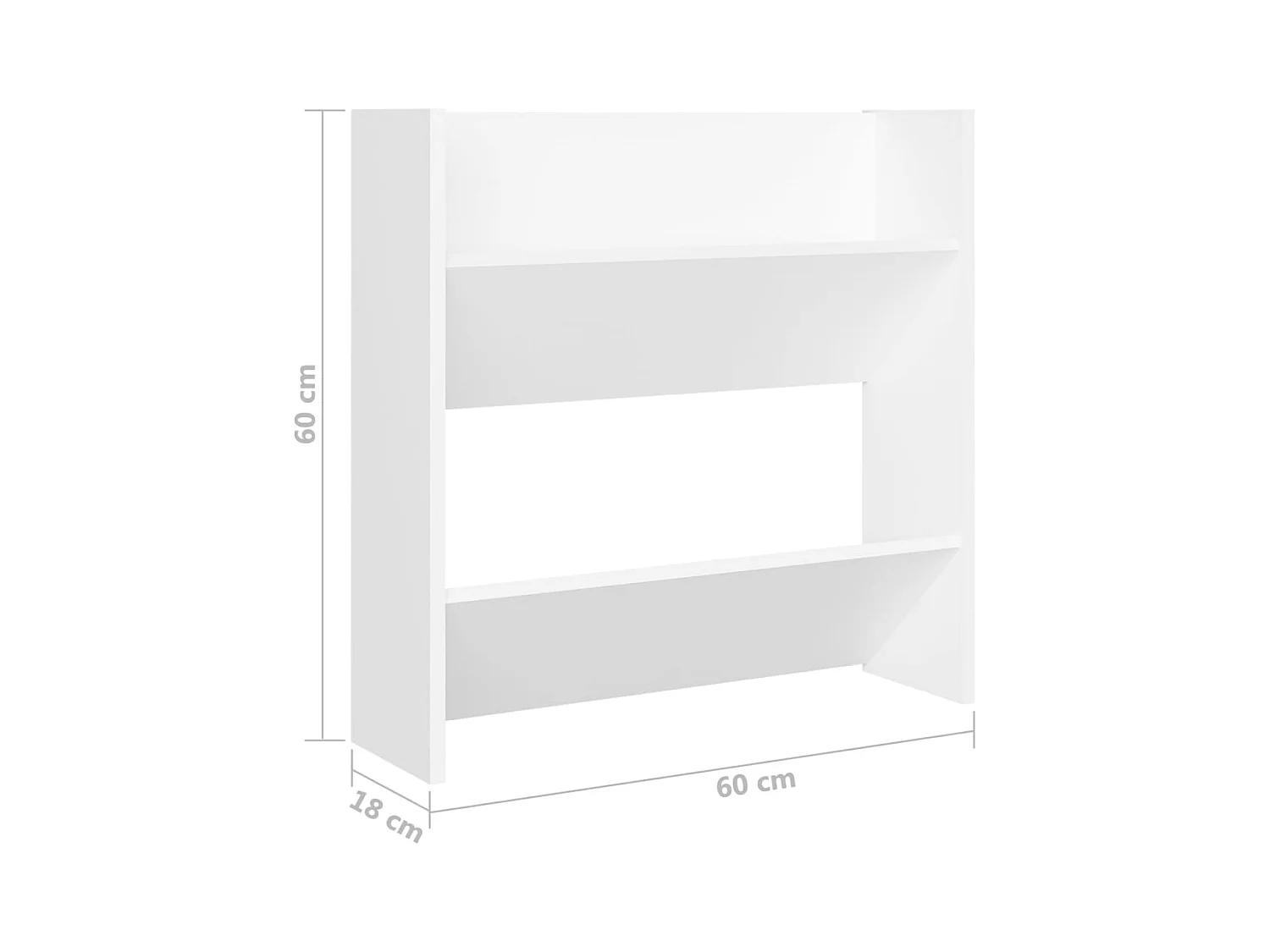 Armoires à chaussures murales 4 pcs blanc bois d'ingénierie