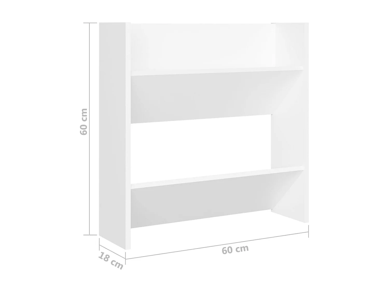 Armoires à chaussures murales 4 pcs blanc bois d'ingénierie