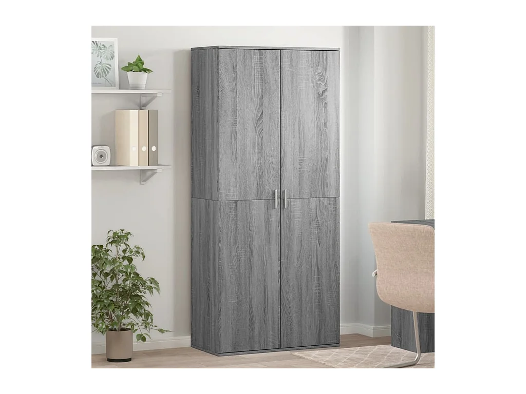 Armoire à chaussures sonoma gris 80x39x178 cm bois d'ingénierie