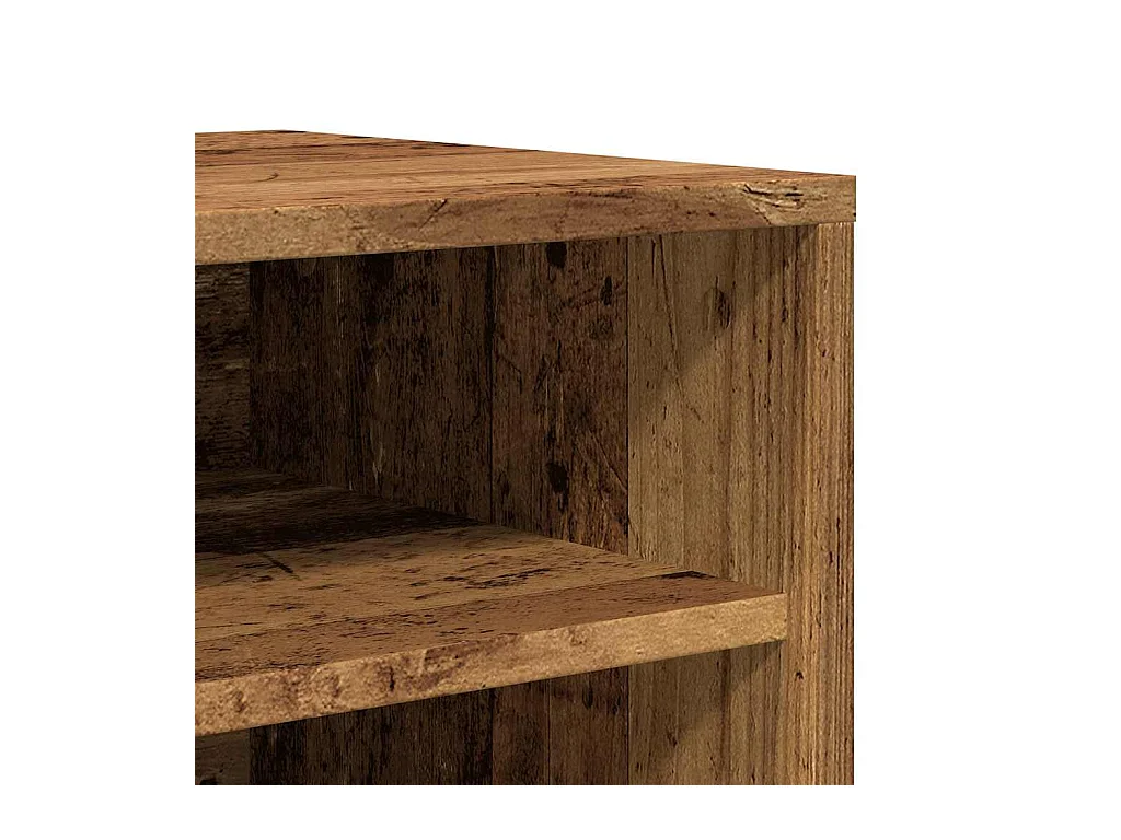 Armoires à chaussures 2 pcs vieux bois bois d'ingénierie