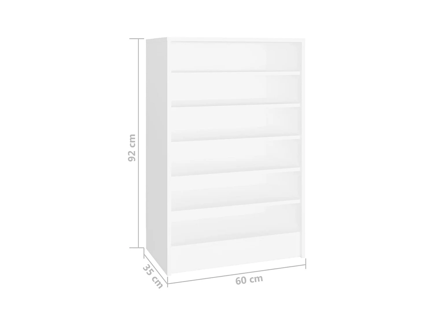 Armoire à chaussures Blanc 60x35x92 cm Bois d’ingénierie