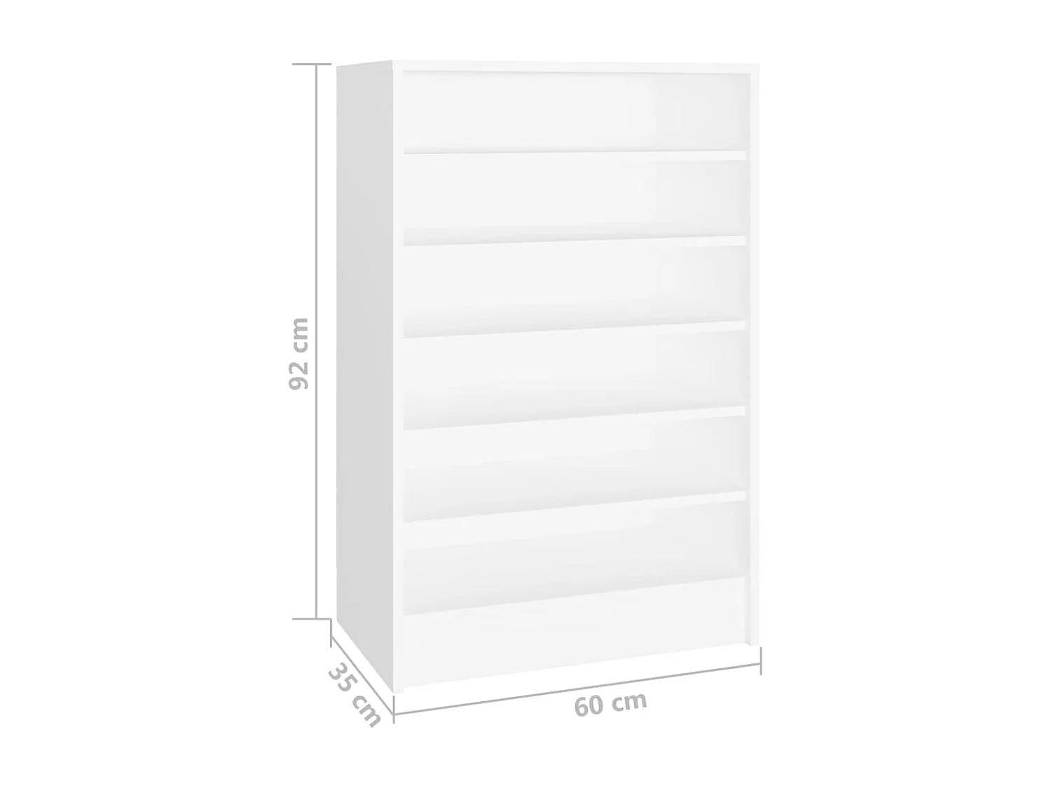 Armoire à chaussures Blanc 60x35x92 cm Bois d’ingénierie