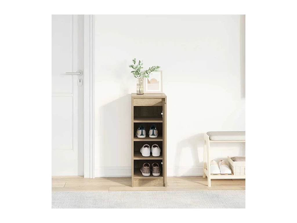 Armoire à chaussures chêne sonoma 29,5x34x76 cm bois ingénierie
