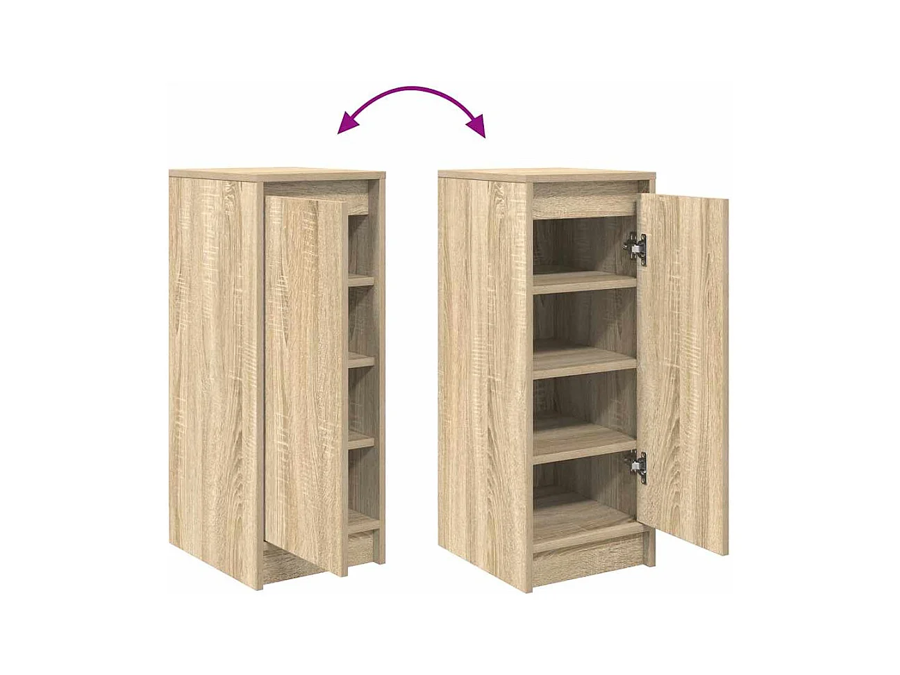 Armoire à chaussures chêne sonoma 29,5x34x76 cm bois ingénierie