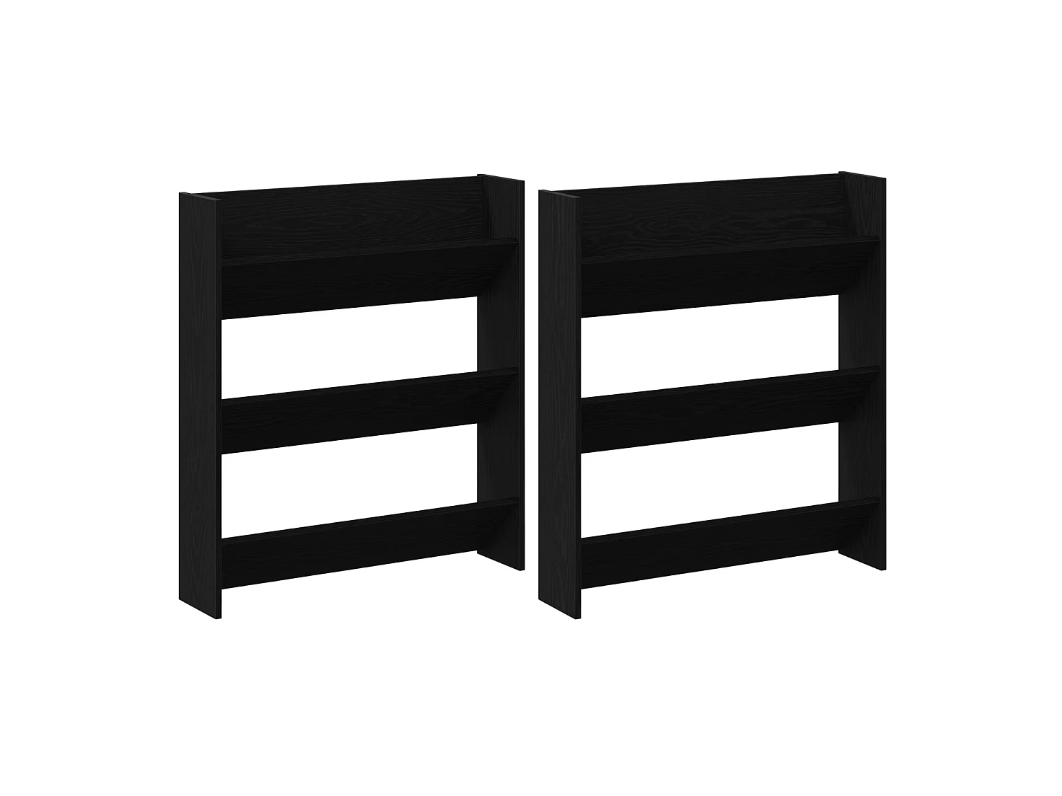 Cabinets à chaussures muraux 2 pcs Chêne noir 60 x 18 x 60 cm