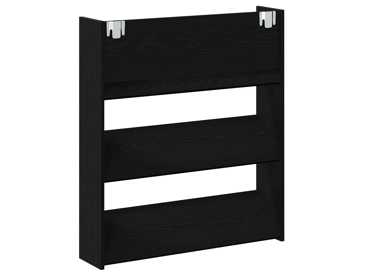 Zapateros de pared 2 uds Roble negro 60 x 18 x 60 cm