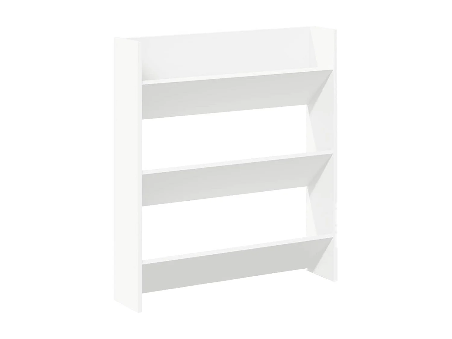 Armoire à chaussures murale blanc 80x18x90 cm bois d'ingénierie