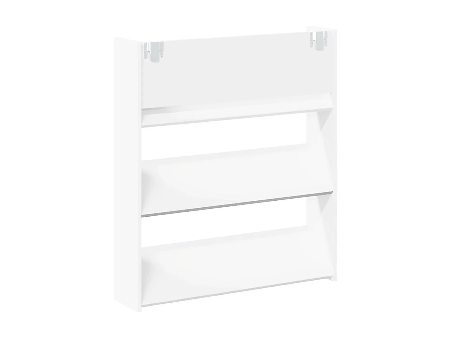 Armoire à chaussures murale blanc 80x18x90 cm bois d'ingénierie