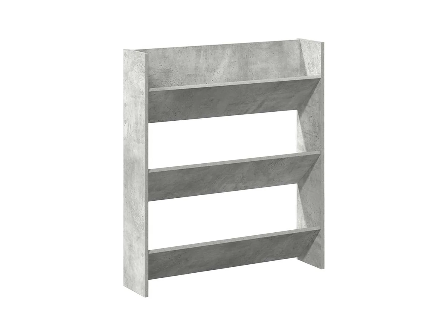 Wandkast voor schoenen Betongrijs 80x18x90 cm Spaanplaat