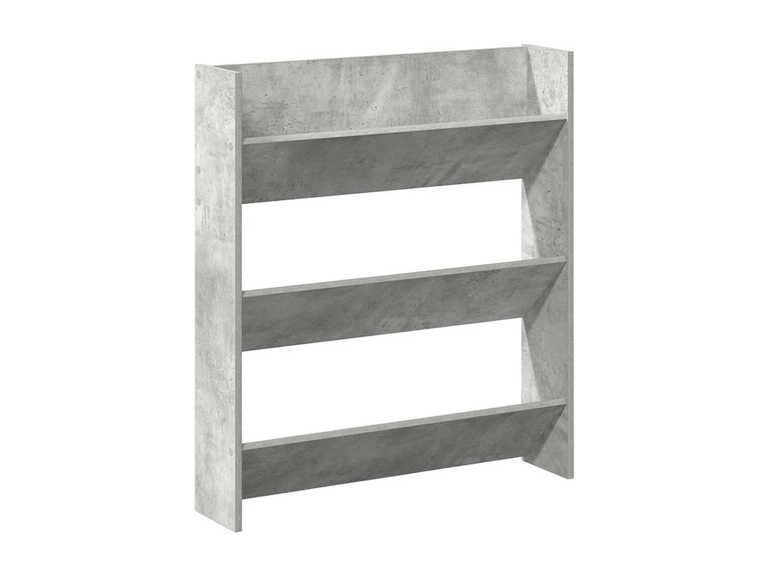 Armoire à chaussures murale Gris béton 80x18x90 cm Aggloméré