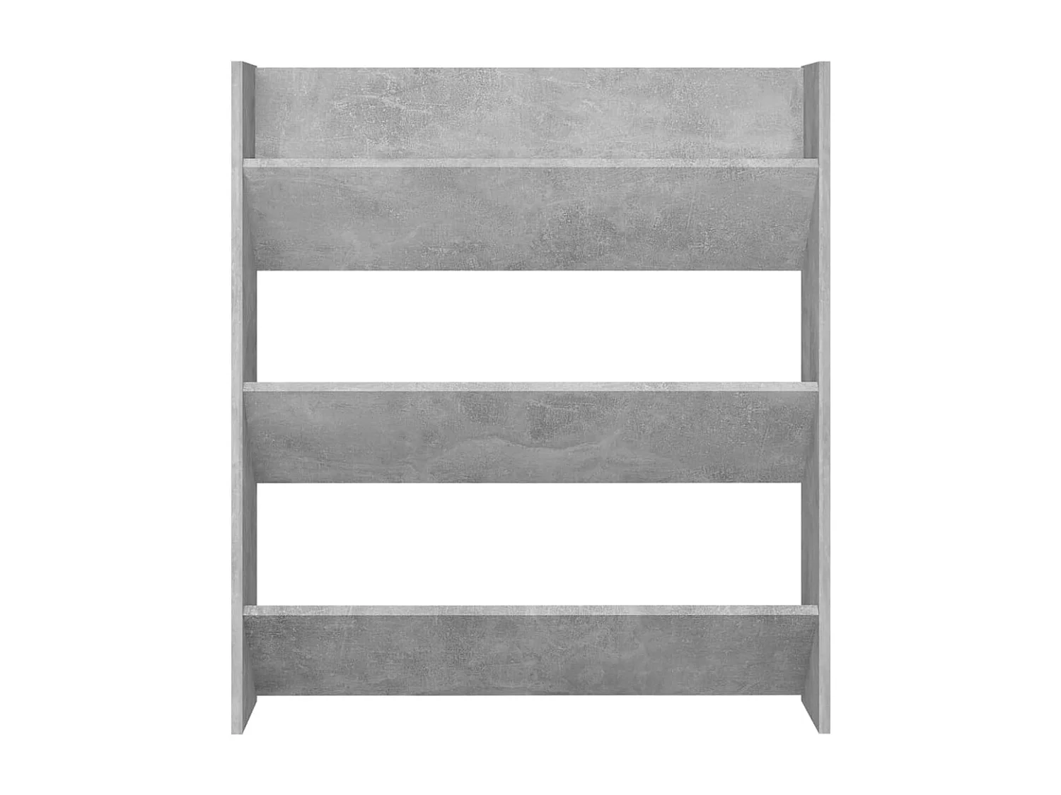 Armoire à chaussures murale Gris béton 80x18x90 cm Aggloméré